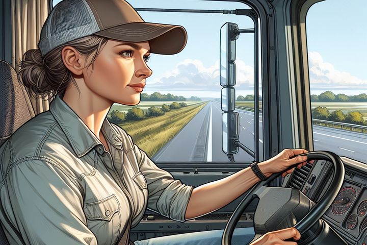 un chofer de camion de carga en estados unidos a0ea
